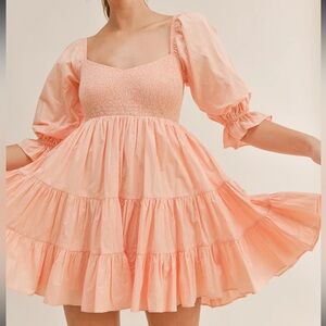 Mable Esther Top Smoked Detail  Dress  Size Small